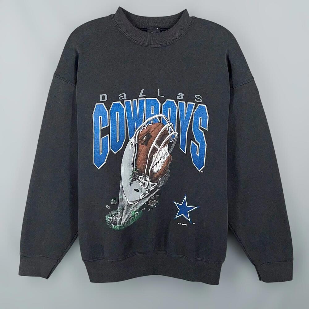 VTG Dallas Cowboys Sweatshirt XL Blue Crew Neck 1995 NFL Made in USA 90s